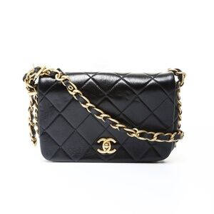 CHANEL Matelasse Chain Around Shoulder Bag, Black, WS26058